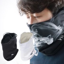 위즈맥스 1+1 국내자체제작 프리미엄 기모넥워머 라이딩마스크, 프리미엄 WM 넥워머 ★특가 블랙+화이트