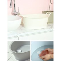 조일리빙 물빠짐 다용도 손잡이 대야 / 신생아 아기 반려동물 욕조, 블루