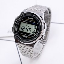 카시오 7년 배터리 LED 라이트 공용 프리버클 빈티지 시계 171 실버