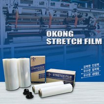오공 스트레치필름 1박스 4롤세트 공업용랩(15micx350미터), 단품