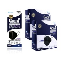 굿매너 황사 방역용 마스크 대형 KF94 블랙, 50매, 2개