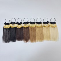 염색 헤어피스 100인모 8색상 컬러연습 탈색 염색테스트 헤어컬러링 피스, 30pcs_7레벨