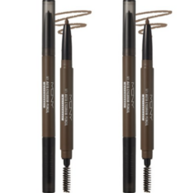 맥퀸뉴욕 마이 워터프루프 오토 아이브로우 펜슬 픽싱파우더 0.2g, 월넛브라운, 2개