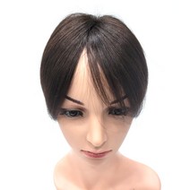 여성정수리가발 불파트+실크레이스망 자연스러운 경계선, 2.불파트레이스망(15x16), 2.자연갈색