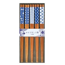 재팬S.L/고객 접대용 천연목 젓가락 5P세트/기념일 행운문장, 7570-사방무늬5P