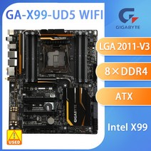 X99 메인보드 마더보드 CPU GAX99UD5 와이파이 GIGABYTE LGA 2011 V3 Ddr4 REG ECC 4 채널 중고 × PCIE X16 30 슬롯, 1.마더 보드