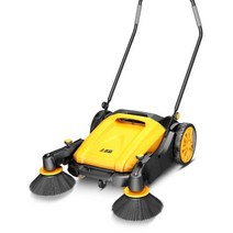 보행식 푸시형 바닥 청소차 무동력 청소기 업소 작업장 공장, 검은색