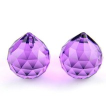 샹들리에 크리스탈 면 볼 프리즘 다채로운 썬캐처 풍수 유리 램프 부품 20mm 30mm 40mm 10 개, 30mm 10pcs, violet