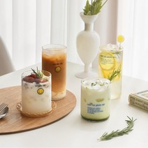 디자인 카페 글라스 4종 택1 레터링 글라스 유리컵, 레터링글라스 대