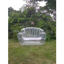 1인 2인 에어쇼파 야외 좌식 접이식 튜브 아웃도어, 레드 2인 소파