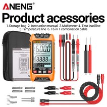 전류 측정기 메가 테스터기 ANG SZ02 다이오드 테스터 전문 디지털 멀티미터 True RMS 9999 카운트 스마트 C 전압 자동 범위, 06 SZ01 Orange Pro