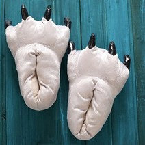 털신발 성인용 동물 발톱 슬리퍼 아늑하고 부드럽고 재미있는 의상 홈 신발 플러시 푹신한