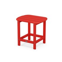 POLYWOOD SBT18BL 사우스 비치 45.7cm(18인치) 야외 사이드 테이블 블랙, Sunset Red
