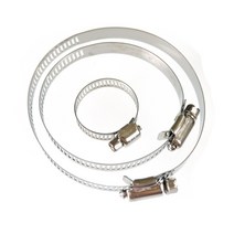 스텐주름관 4pcs 클립 클램프 에어 디젤 주차 히터 용 25mm 60mm 75mm 자동차 히터 용 스테인레스 스틸 배기 파이프 튜브 가스 벤트 호스 475, 4개 25mm