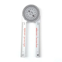 360 Degree Protractor High Precision Single Cut Scale Ruler Miter Saw Angle Measuring Tool, 02 No Pencil