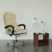 16피스 사무용 컴퓨터 책상 리클라이너 커바 중역의자, Ivory