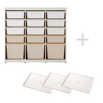 [3월 포토상품평 이벤트] 한샘 샘키즈 수납장 1305 뉴트럴베이지 + 뚜껑3개, (몸통)크림화이트 (박스)베이지그레이+뚜껑3p(C)