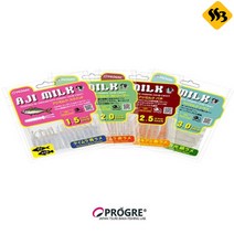 싹쓰리낚시 프로그레 아지밀크 aji milk 볼락 전갱이 아징 웜, 2.5인치 라임 차트
