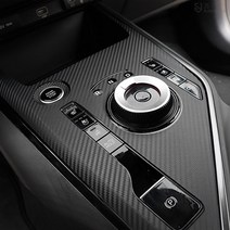 [JS AUTOMOTIVE] 풀체인지 니로 기어박스 패널 카본 튜닝 몰딩 스티커 기스방지 인테리어 랩핑 필름 용품, 블랙카본