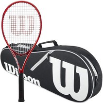 Wilson Federer Pro Staff Precision XL 110 글로스 레드 스 라켓 그립 사이즈 114cm4 38인치 블랙 어드밴티지 II 스 가방 번들 놀라운 느낌과, 기본