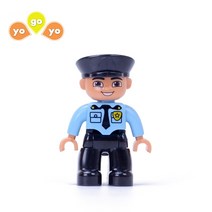 요고요 듀플로 호환 동물 사람 공룡 피규어, C.사람-12. 경찰관