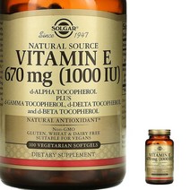 솔가 천연 원료 비타민E 670mg 식물성 100정