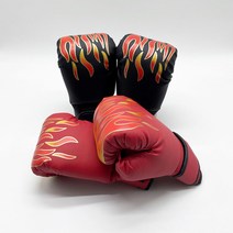 1+1 키즈 복싱 어린이 불꽃글러브 권투 글러브 초등용 입문 집에서 펀칭놀이, 블랙(소)+블랙(대)