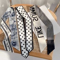 가을 사계절 롱 실크패턴 리본패션 스카프2