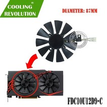 87MM T129215BU FDC10U12D9-C PLD09210B12HH AREZ ASUS Radeon RX 470 570 580 원정 OC 그래픽 용 카드 냉, 01 A connectors