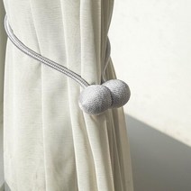 가정용 커튼정리 암막커튼 자석고정끈 마그네틱끈, 연브라운
