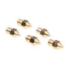 5 조각 MK8 노즐 프린트 헤드 0.2/0.3/0.4/0.5mm 3D 프린터 압출기 용 1.75mm, 0.4mm, 황동, 설명