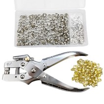 그로멧 아이렛 플라이어 316 인치 홀 펀치 200 피스 메탈 Easy Press Hollow grommets Portable, 한개옵션0