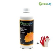플로라라이프 절화 꽃 생화 수명 연장제 보존제 1L 오아시스코리아 +자재스토어 장갑셋트, 1개+자재스토어 작업장갑