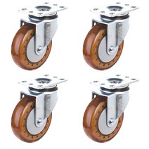 티렉스캐스터 회전 캐스터 바퀴 4인치 스마트 BROWN P504S-7 BR, 4개
