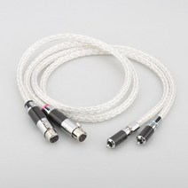 오디오케이블 OCC 은도금 하이파이 XLR 오디오 케이블 밸런스 RCA 수-XLR 수 암 커넥터 8AG 트위스트 쌍, [01] 0.5m, [02] rca to xlr female