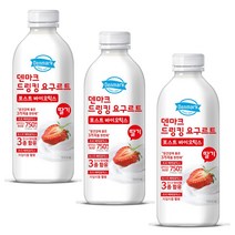 덴마크 드링킹요구르트 딸기 750mLx3병/대용량, 750ml, 3개