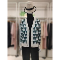 SI 브이넥 배색 패턴 니트 가디건 SFC29450GRP