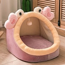 강아지 침대 반려동물 소프트 방석 중형 반려견 쿠션 베드, 3kg, 7.핑크 옐로우 게 [신상]