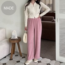 크리미골지밴딩와이드 골지팬츠 와이드팬츠 밴딩팬츠 5XL 3color k207