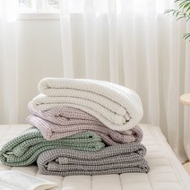 파르페by알레르망 모먼트 모달와플 피그먼트 홑이불 블랭킷, KIDS(90x140), 그린