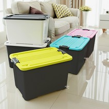 모던베이직 플라스틱 리빙박스 차콜 40L 55L, 55L 화이트 화이트, 1개