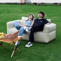 샤오미 8H 3인용 캠핑 아웃도어 에어소파 야외170*83*74cm Air Lock 500kg 하중, 옐로, 1개