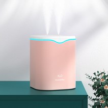 무드등가습기 USB 가습기 더블 스프레이 포트 에센셜 오일 아로마, 03 분홍색