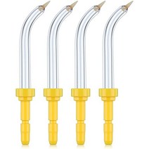 Waterpik Water Flossers(WP-100 유사) 및 기타 구강 세척기와 호환되는 Frienda 교체용 치과용 워터 제트 노즐 액세서리(치주 팁 4개)