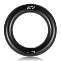 Lixada 22KN 암벽 등반 O-링 알루미늄 Rappel 링 야외 암벽 등반 해먹 안전 구조 장비, 03 Black