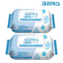 땡큐온 크리넥스 코튼클린 수앤수 베이직 물티슈 캡72매 x2개, 단품