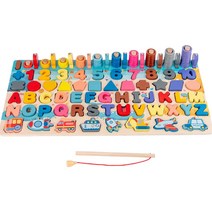 FWT 유아 알파벳 번호 학습 퍼즐 키즈 장난감 알파벳 블록 숫자 블록 교육 계몽 완구