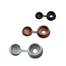 PVC 볼트캡 목조주택부속 가구 철물용품 철 너트 연결 공구 나사, 7.볼트캡/12X43/흑색/MG