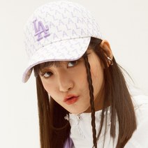 MLB539 파스텔 모노그램 언스트럭쳐 볼캡 LA VIOLET 190709