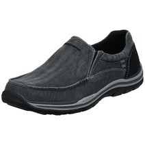Skechers 남성용 익스펙티드 아빌로 릴렉스핏 슬립온 로퍼 블랙 9.5 XW US